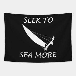 Seek To Sea More - Catamaran Trapeze Sailing Tapestry