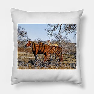 Wild Horses  -  Graphic 1 Pillow