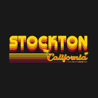 Stockton California retro and vintage design T-Shirt