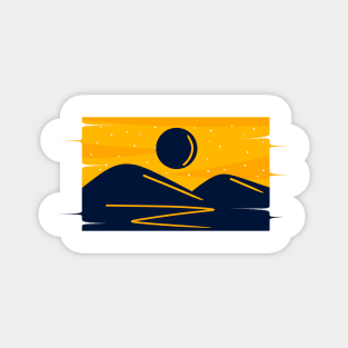 Mountain moon Magnet