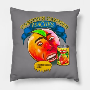 Castor's Canned Peaches Pillow