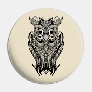 Owl ornamental regal motif decorative design Pin