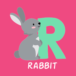 Rabbit Alphabet R funny T-Shirt