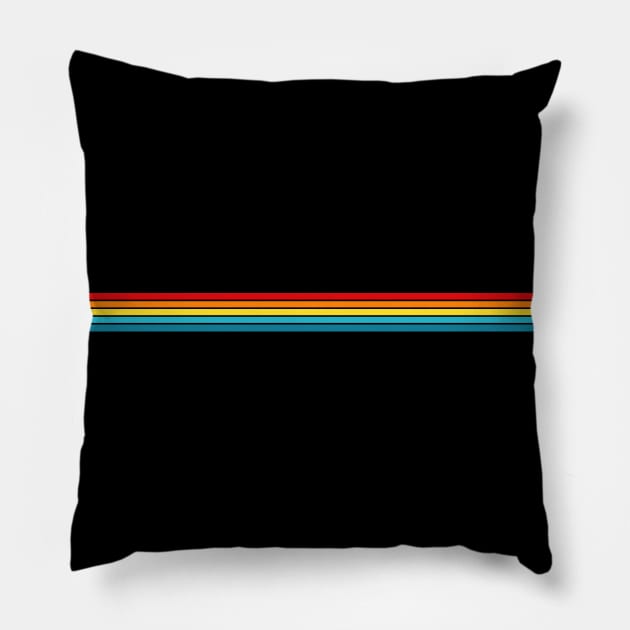 Retro Stripes Pillow by SandraKC