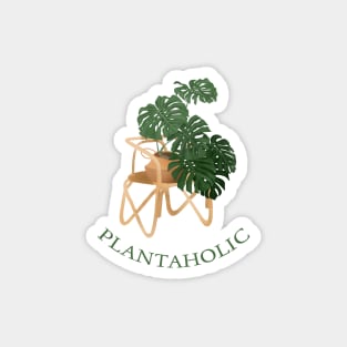 Plantaholic Monstera Illustration Magnet