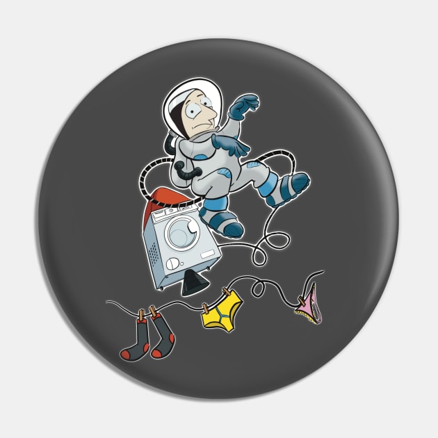 Cartoon Spaceman Pin by Brinders