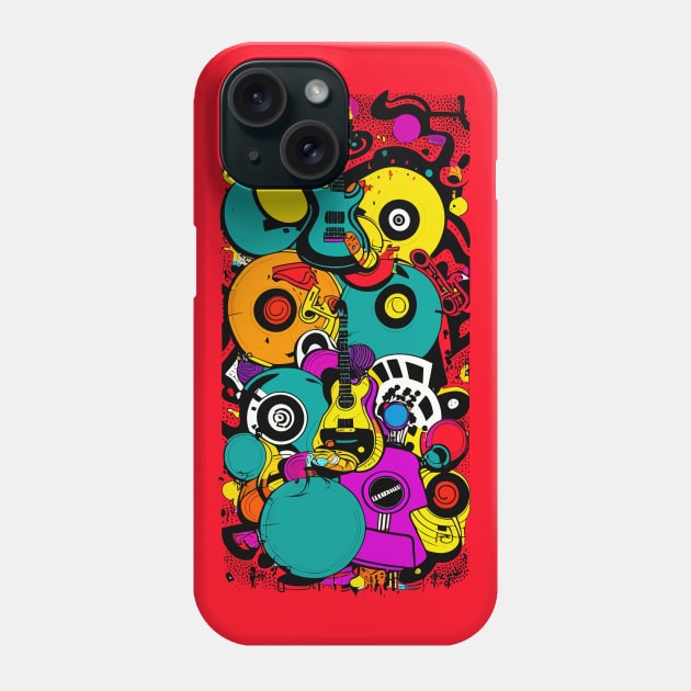 Music Instrument Doodle Phone Case by sahiliart06