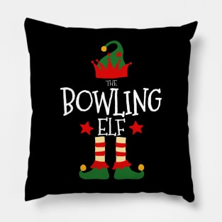 Bowling Elf Matching Family Group Christmas Party Pajamas Pillow