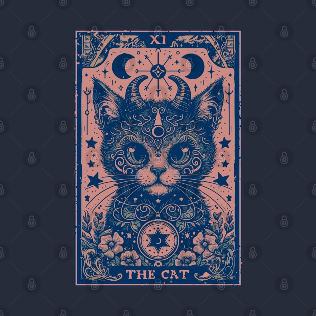 Devil Cat Tarot Card by Helgar