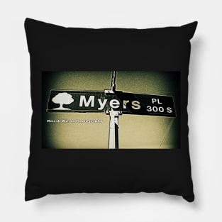 Myers Place, Inglewood, California by Mistah Wilson Pillow