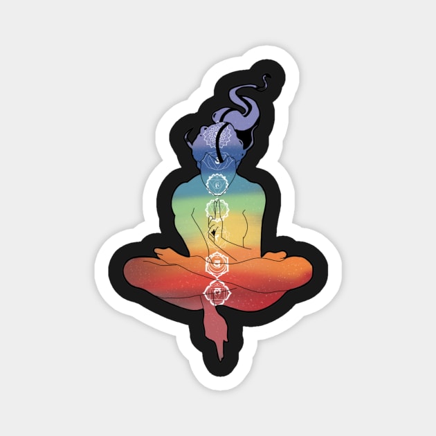 Chakra Goddess Magnet by Feychild333