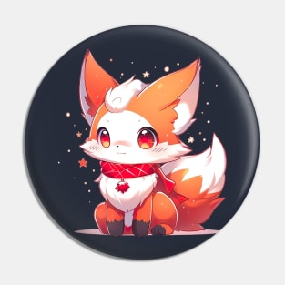 Cozy Fox Winter Vibes Pin