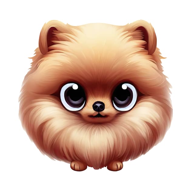 Playful Pomeranian by Art By Mojo