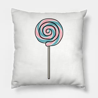 Fun Swirl Lolly Pop Cartoon Style Illustration Pillow