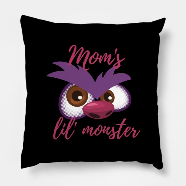 Mom's lil' monster Pillow by PAVOCreative