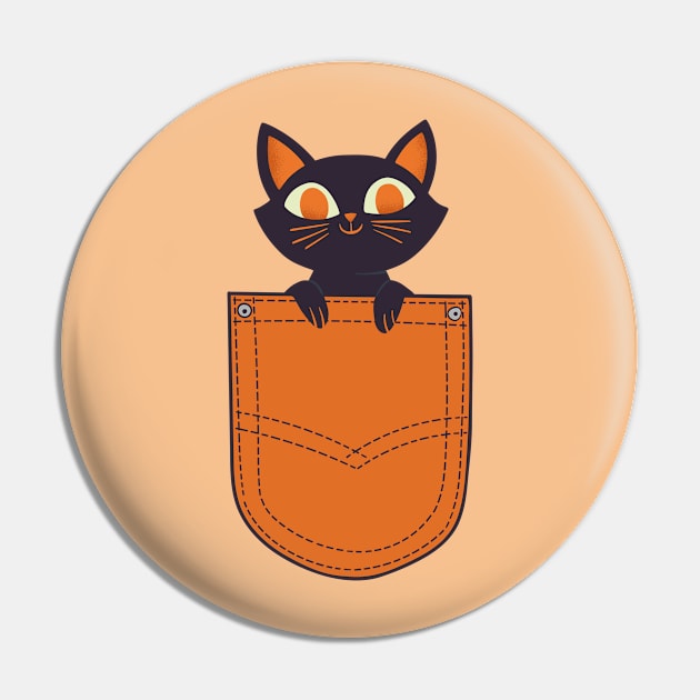 Pocket Cute Cat Pin by Bruno Pires