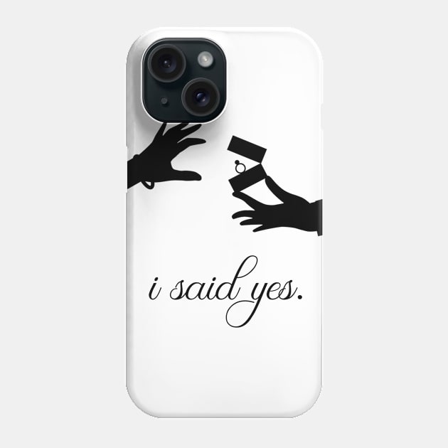 I said yes marriage proposal bride 2020 Covid  bride Phone Case by Abeera