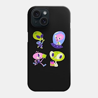 Retro cartoon alien Phone Case