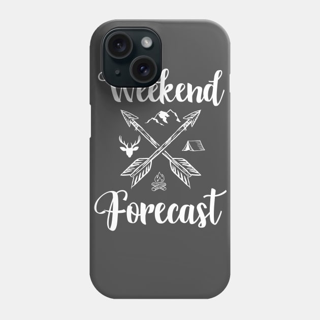 Weekend Forecast Camping Adventure hiking Travel Gift Phone Case by shamyin