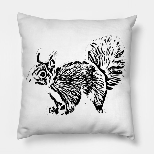 Squirrel Pillow by Nimmersatt