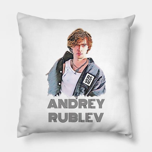 Andrey Rublev Pillow by BorodinaAlen