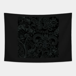 floral pattern of spirals Tapestry