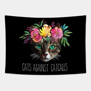 Cats against catcalls Feminist Activist T-Shirt Feminism Tapestry