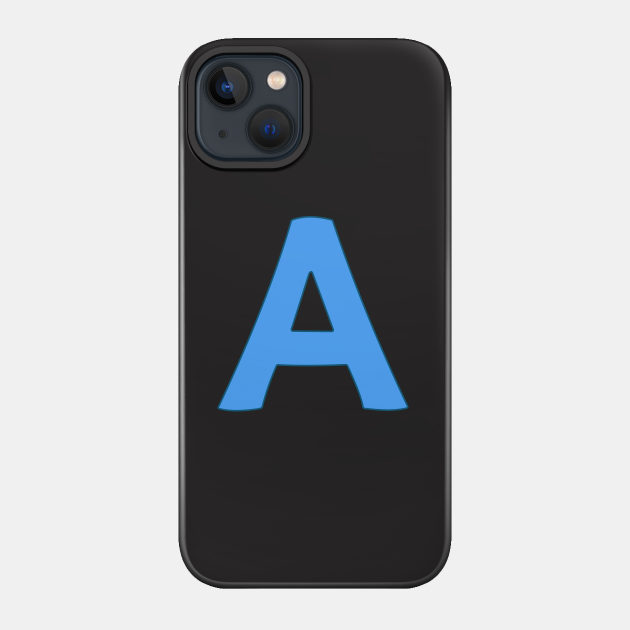 letter a blue - A - Phone Case