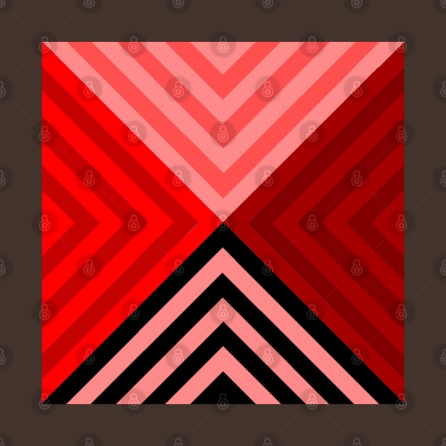 Black and Pink Red Triangular by XTUnknown