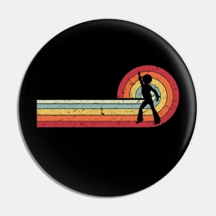 1970's Retro Style Disco Dancer Silhouette Disco Pin