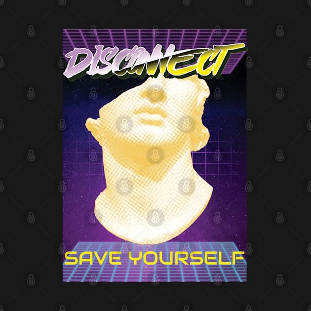 Disconnect Save Yourself Greek Bust Vaporwave by AutomaticSoul