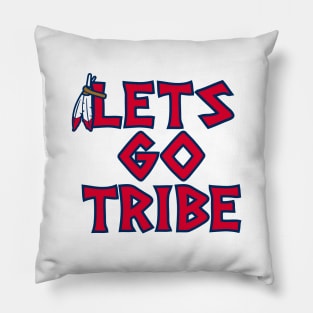 Lets Go Tribe - White Pillow