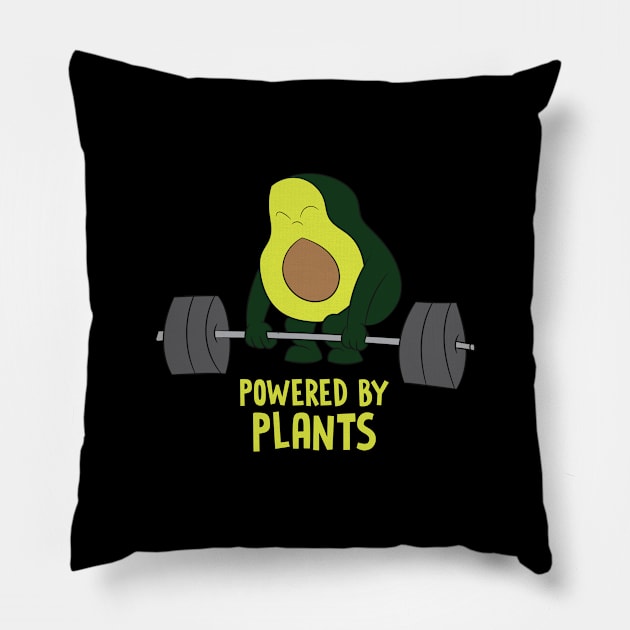 Vegan Athlete Shirt | Weightlifting Avocado Gift Pillow by Gawkclothing
