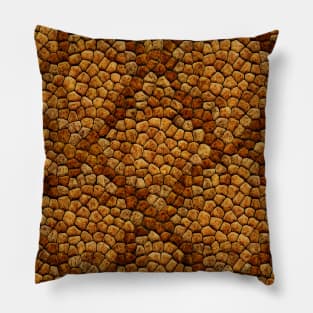 Brown Faux Python Snake Skin Texture Artistic Gifts Pillow