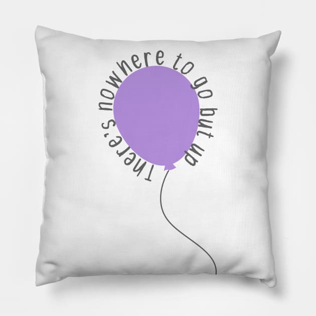 Nowhere to go but up balloon Potion Purple Pillow by FandomTrading