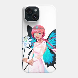 Portrait of a bride fairy with flower Phone Case