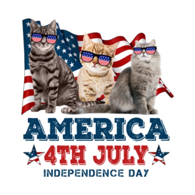 cat american 4th july independence day by skitfern