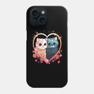 Exotic Shorthair Couple Valentine Phone Case