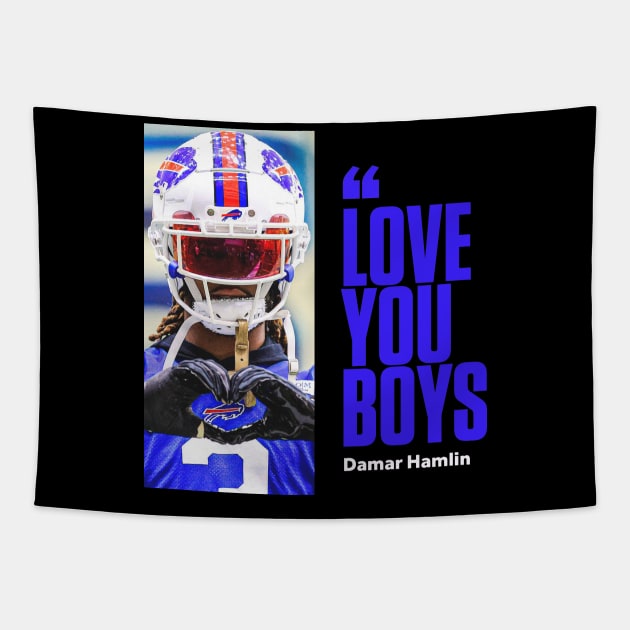 LOVE YOU BOYS DAMAR Tapestry by Mirrorfor.Art
