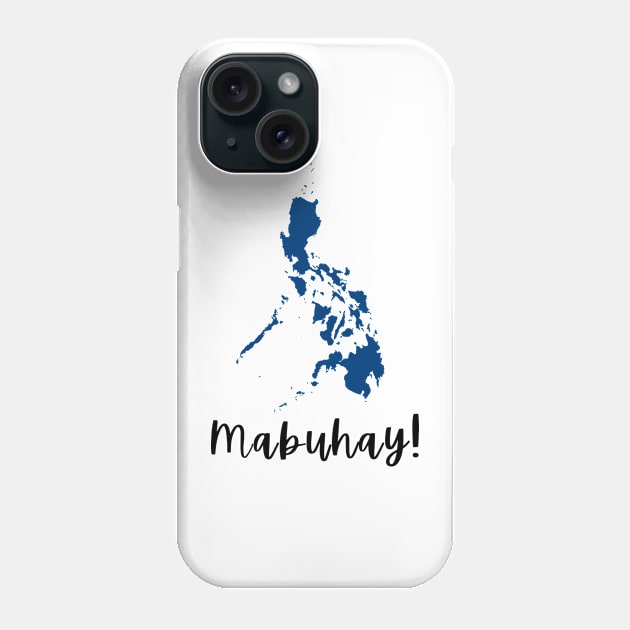 Philippines map Tagalog mabuhay Phone Case by CatheBelan