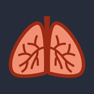 Cool Minimal Funny Lungs T-Shirt T-Shirt