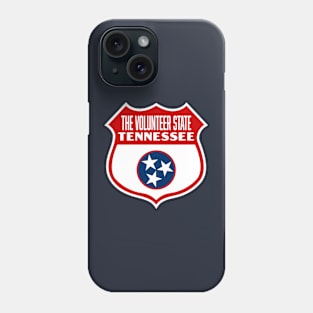 The Volunteer State Tennessee Retro Flag Shield (Red) Phone Case