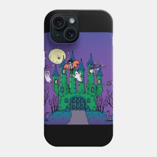 horror castle for Halloween night Phone Case