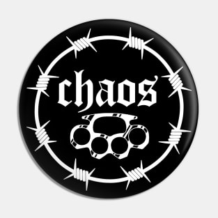 Chaos Brass knuckles (white) Pin