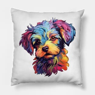 Cute colorful dog Pillow