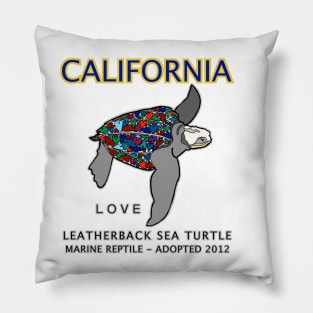 California - Leatherback Sea Turtle - Love Pillow