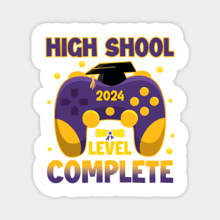 Senior Gamer 2024 High School Level Complete Gift for Men Women Magnet