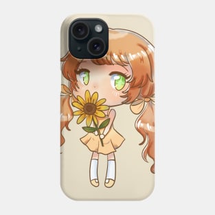 Sunflower Spring Summer Chibi Kawaii Anime Girl Phone Case
