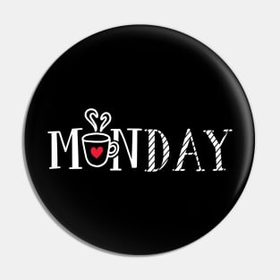 monday coffee Pin