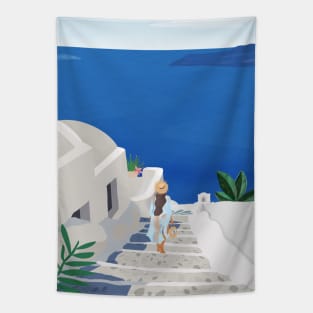 Santorini, Greece Travel Tapestry